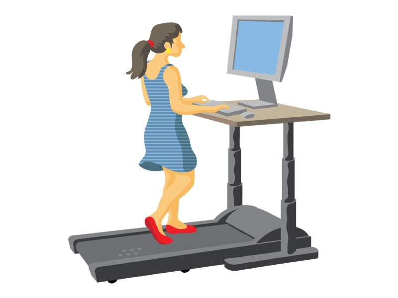 Treadmill Desk Vector Illustration By Francois Vigneault On Dribbble