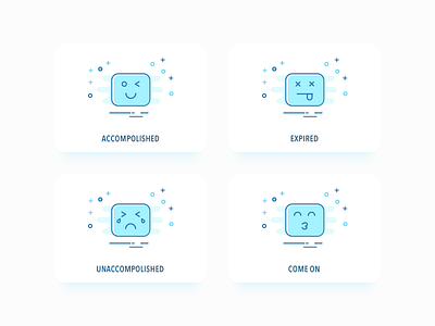A series of icons for expression card expression icon popup