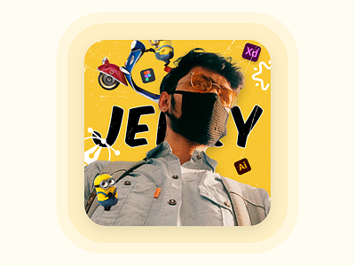 Graphic Designer Profile for JERRY 3d adobe photoshop adobe xd android animation app branding design figma graphic design illustration jerry logo profile ui uiux xd