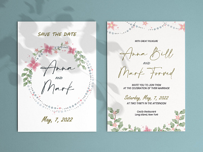 Wedding invitation graphic design