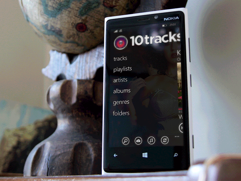 Panorama of 10tracks WP App 10tracks cloud lumia microsoft music nokia service windows phone wp