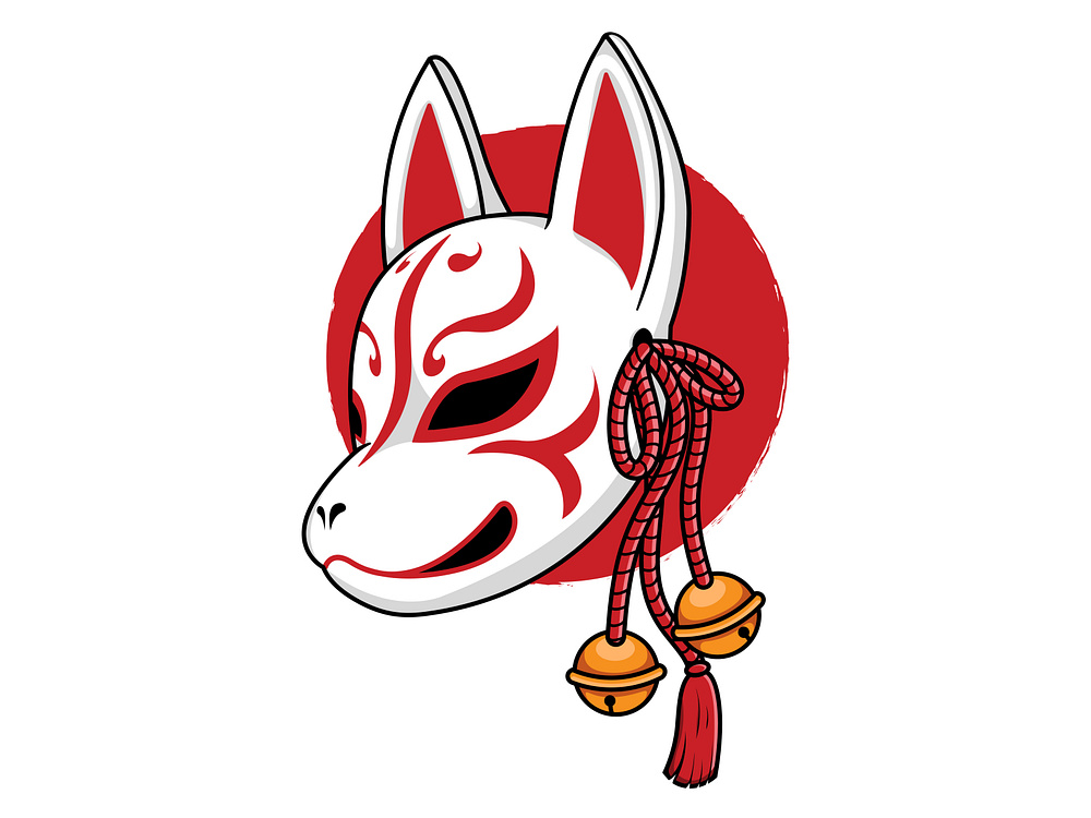 Japanese Kitsune Mask Design Illustration by Yudhi SR on Dribbble