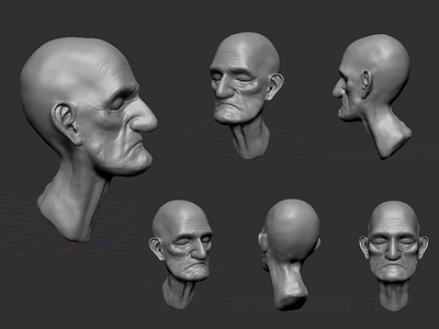 Oldman 3d modeling character design design zbrush