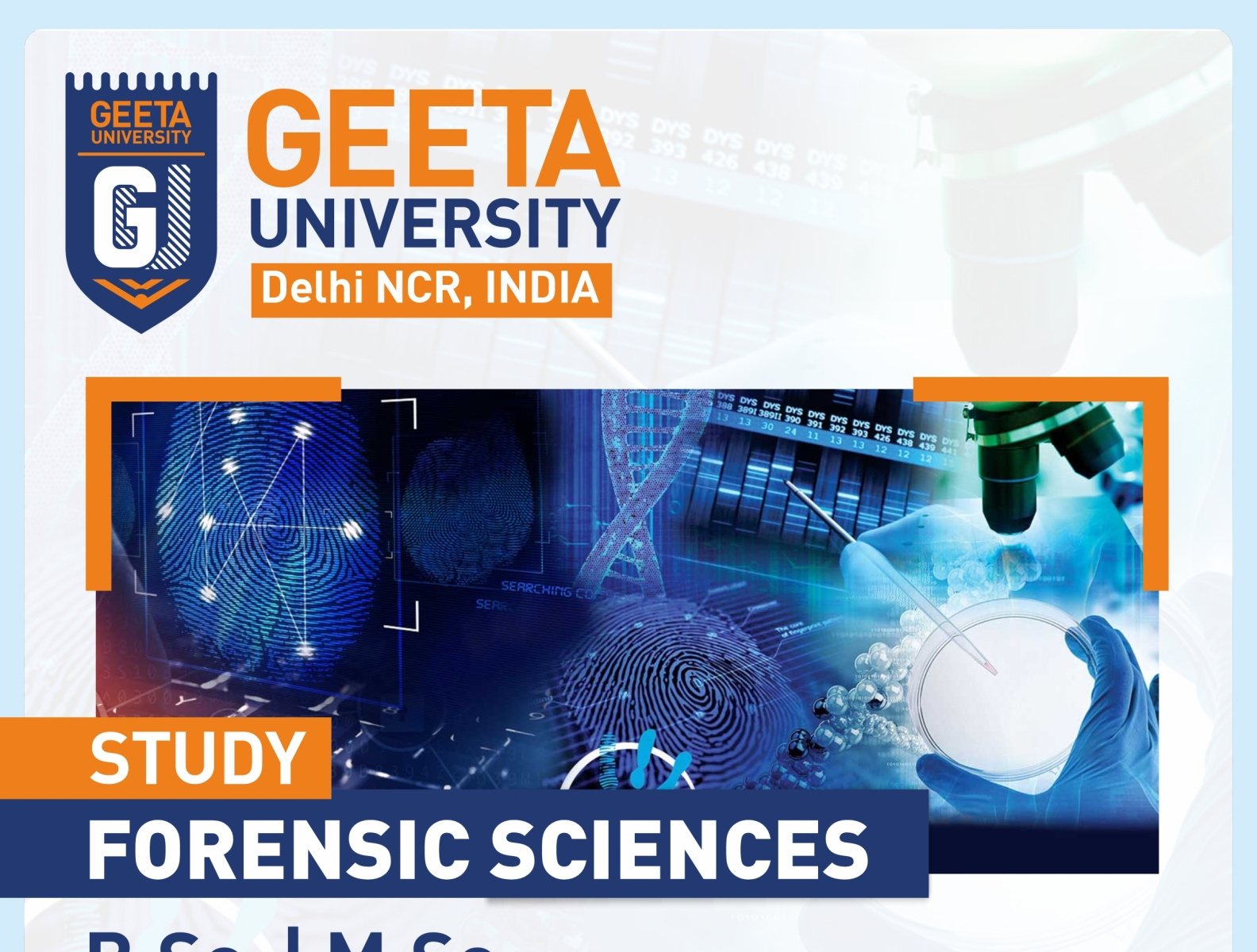 Best University for B.Sc. Forensic Sciences Geeta University by Geeta