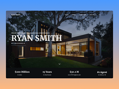 RYAN SMITH - Real Estate Site Mockup branding graphic design ui web design web designer