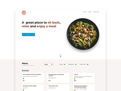 Restaurant Mockup clean design landing page restaurant ui ux website