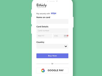 Payment page for mobile adobe xd design mobile payment ui