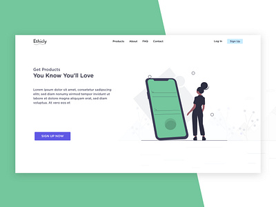 Ethicly - Landing Page dailyui design landingpage ui website