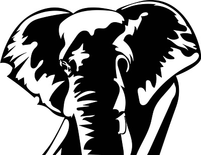 Afican Elephant Head SVG Silouhette Clipart african elephant bull elephant elephant clipart elephant svg elephant vector logo