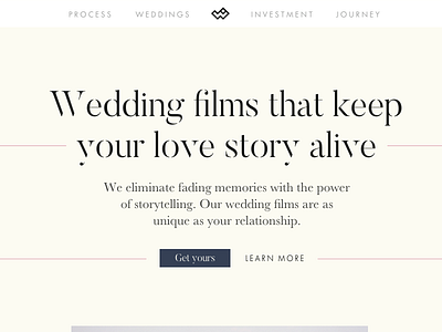 WildStory Wedding Films design films soft subtle website weddings