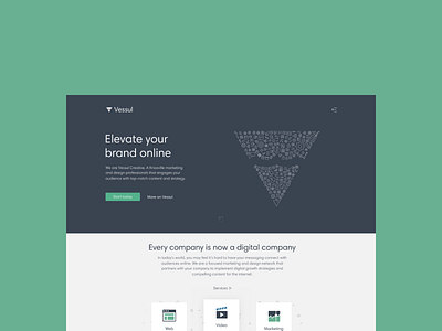 Vessul company marketing portfolio website