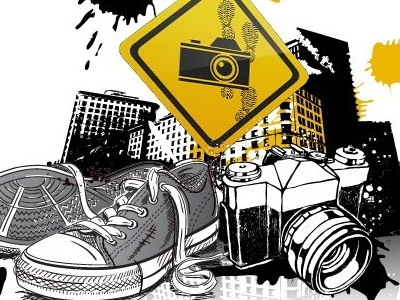 T-Shirt Design art camera converse design drawing graffiti grunge illustration photography urban