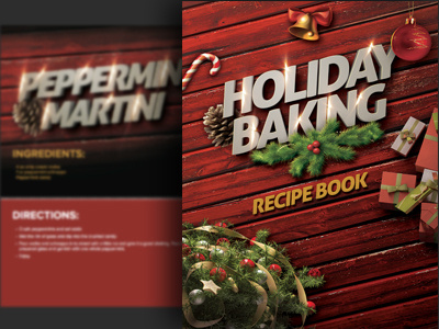 Holiday Baking Recipe e-Book baking book christmas design ebook graphics holiday ornament print wood