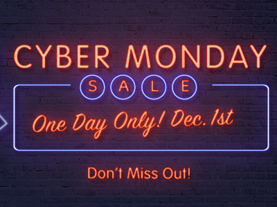 Cyber Monday Teaser advertising cybermonday design neon promo sale teaser