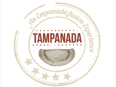 Tampanada Logo Design art design empanada food truck logo logo logo design stamp vector
