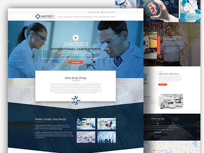 United1 Labs - Pharmaceutical Company app branding design graphic design illustration logo ui ux vector website design