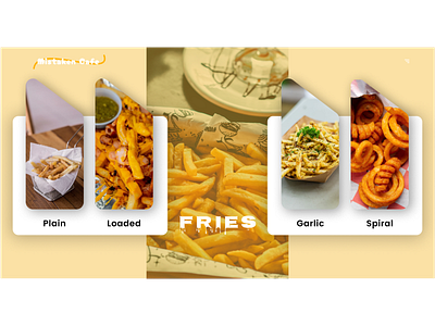 Landing Page burger business web design ecommerce fries fries shop web landing page ordering website ui ux