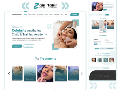 Beauty Clinic Website beauty clinic landing page beauty clinic website branding business web ecommerce home page design home page ideas landing page lip filler website ui whitening clinic