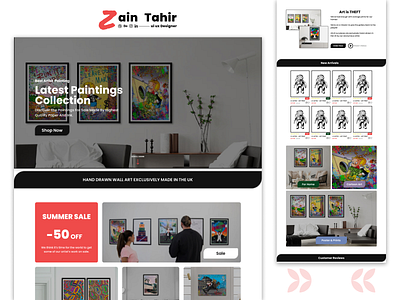 eCommerce Web Design art art selling store art website branding business web design ecommerce landing page painting painting website store ui ux