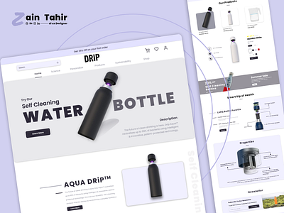 eCommerce Web Design bottle bottle website business web design idea ecommerce ecommerce web landing page ui ux water bottle website waterbottle