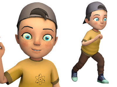 Cartoon Boy Rigged 3D 3d animation graphic design