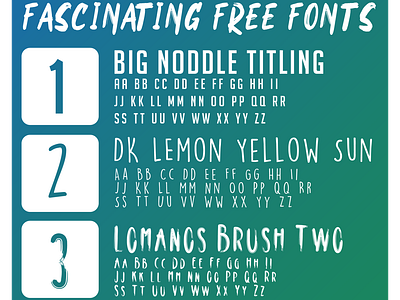 Free Fonts Poster