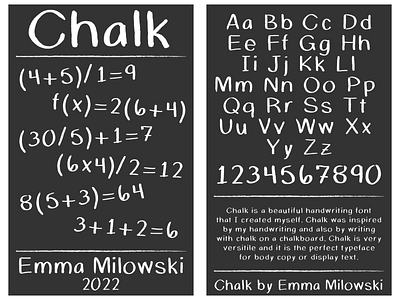Chalk Type Specimen design font graphic design poster sheet specimen type typespecimen typographic typography vector