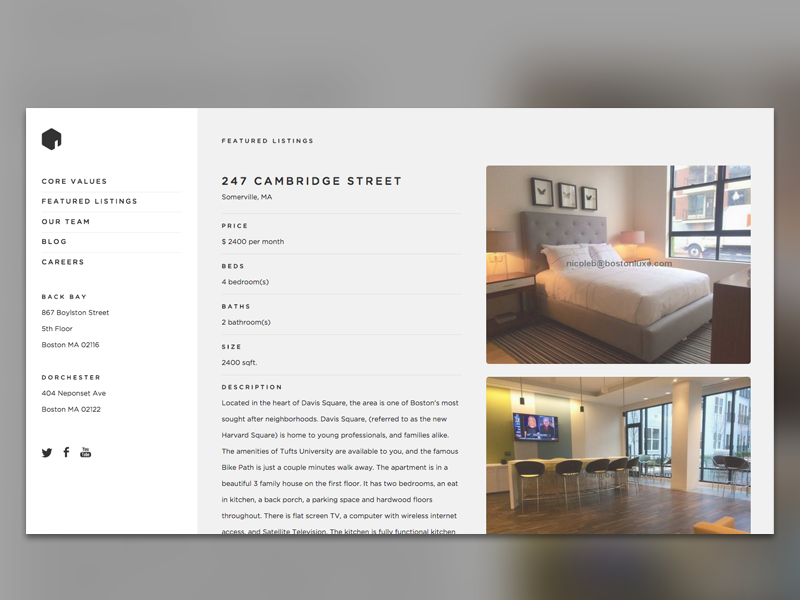 Apartment Listing by Matt Sisto on Dribbble