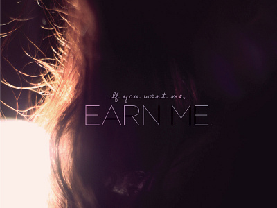 Earn Me photography typography