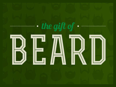 The Gift of Beard beard christmas gift mustache paper wrapping
