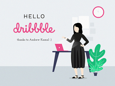 Hi Dribbble! animation branding design flat icon identity illustration logo mobile ui web website