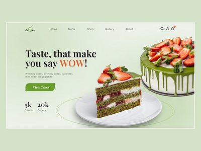 Landing Page of the Bakery bakery branding cake cupcake desserts figma landingpage logo typography ui webdesign