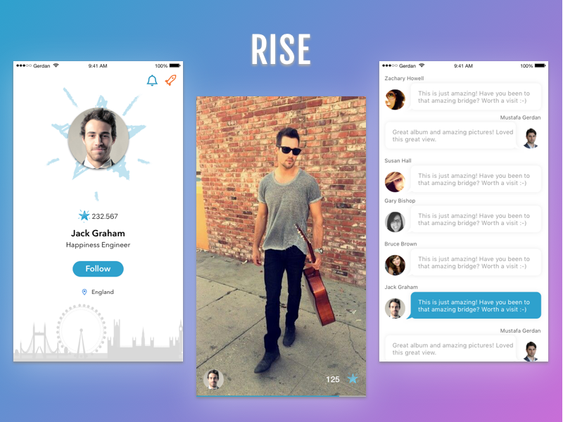 Rise App by Mustafa Gerdan on Dribbble