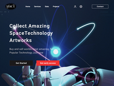 Space Technology layout Design brnading graphic design logo ui web