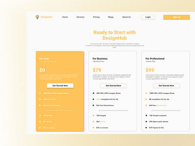 Pricing section UI Design