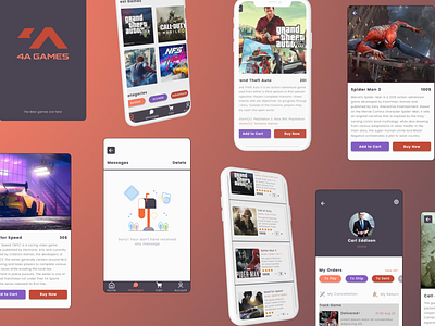 Online Game Buying App figma games graphic design logo mobile app design prototype ui ux wireframing