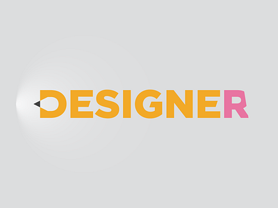 Designer Pencil design typography wordmark