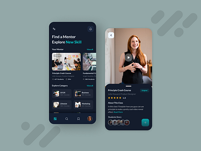 Course App Design Inspiration academy app clean course courses daily ui design figma flat learn minimal ui ux