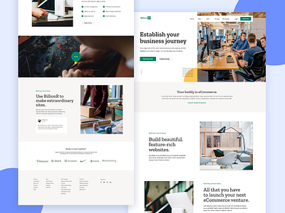 BillonR - eCommerce Bussiness Platform clean daily ui design flat landing ui ux web website