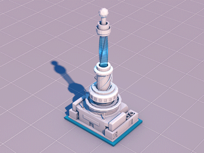 Tower Render 3d city fireart fireart studio low poly low poly city modeling phone render rendering tower