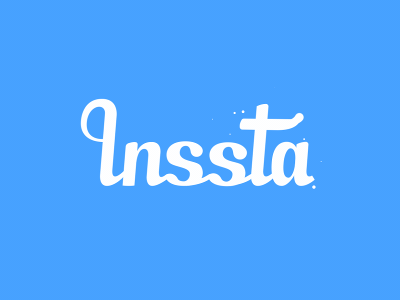 Inssta Logo animated logo animation explainer ninja fireart fireart studio lettering logo motion design motion graphics