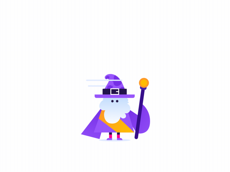 Wizard Preloader fireart studio fireart hat wizard animation preloader character