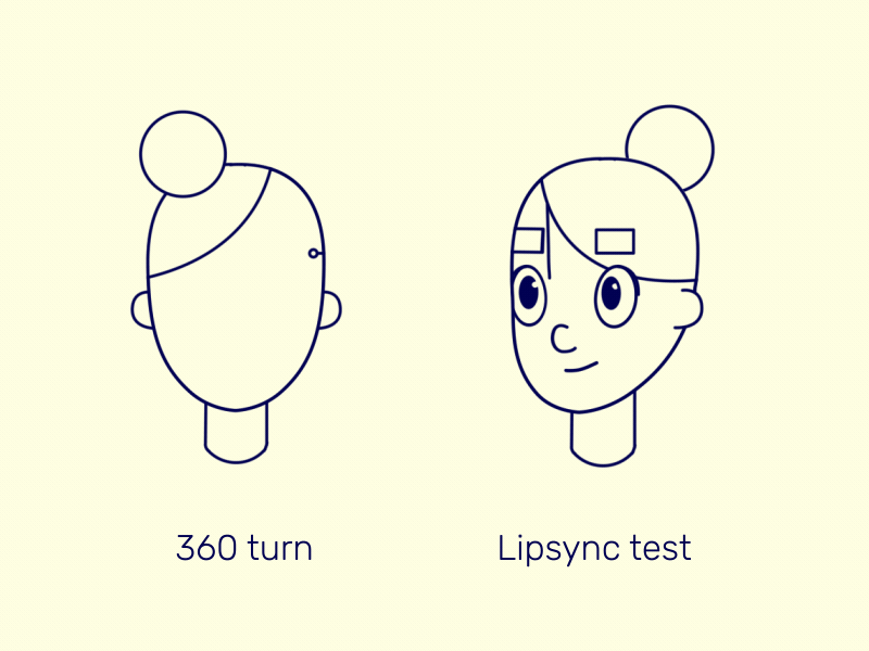 Face Rig 2d animation character face face rig fireart fireart studio girl head turn lipsync