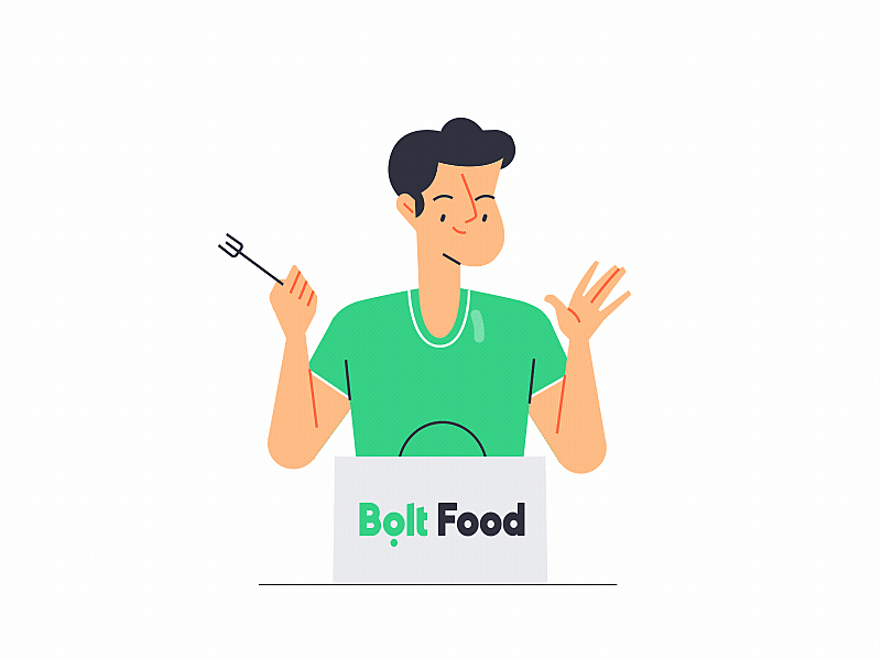 Bolt Food - Delivered 2d animation bodymovin character characters fireart fireart studio illustration json lottie lottiefiles motion design motion graphics
