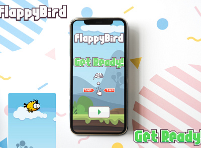 Flappy Bird UI Design app branding design flappy bird graphic design illustration logo typography ui ux vector
