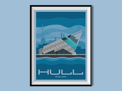 Kingston upon Hull aquarium architecture building england hull poster poster design sight travel poster united kingdom