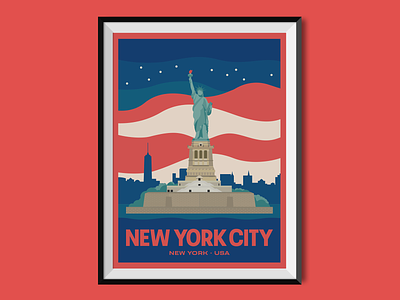 New York City america holiday journey liberty new york sight travel travel poster usa