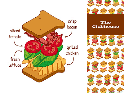 BW: The Clubhouse bacon brandwich chicken clubhouse lettuce sandwich tomato