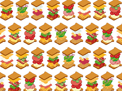 BW: The Pattern brandwich delicios food graphic illustration sandwich tasty