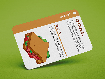 BW: Fluxx Goal Card brandwich cards fluxx food game graphic illustration sandwich